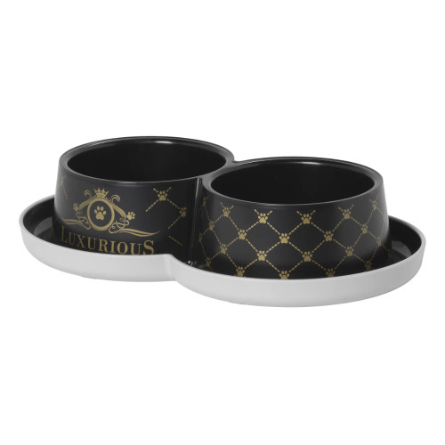 Trendy Dinner Luxurious Double Cat Bowl 2x350ml by Moderna