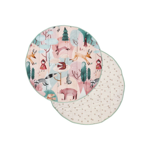 Folk Woodland Round Playmat by Linen House Kids - 120cm