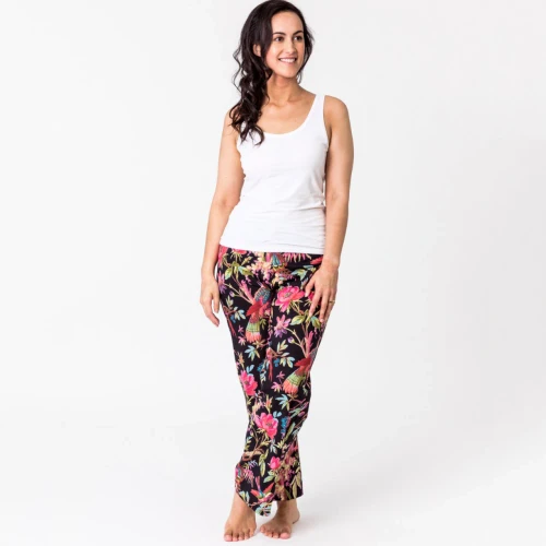 Paradise Black Lounge Pants by Floressents