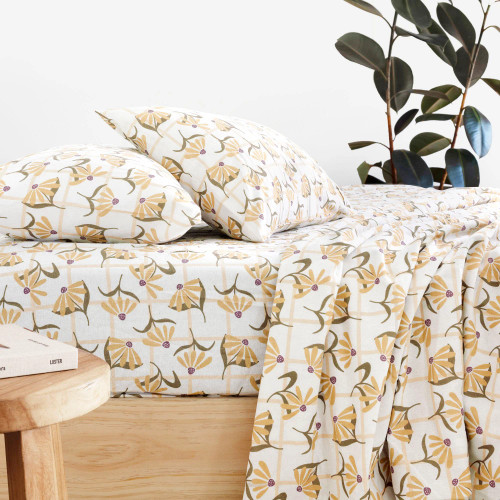 Arlo Flannelette Sheet Set by Bambury