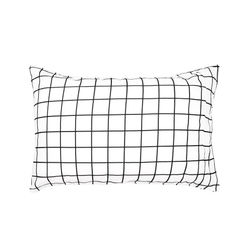 Grid Black Flannelette Sheet Set by Bambury