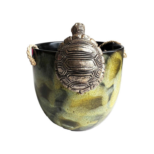 Tortoise Hanging Rim II Gold by Linen & More - 8x5.5x6cm