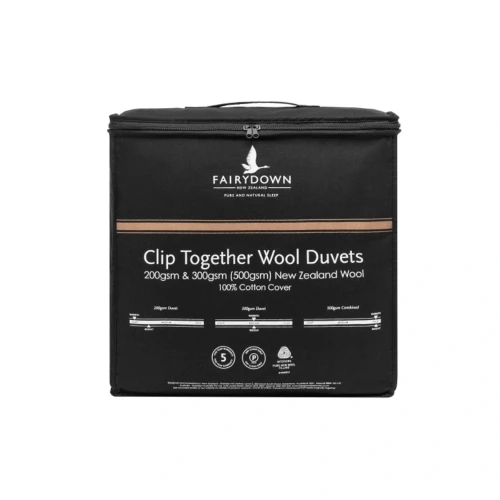 Wool All Seasons Clip Together Duvet Inner by Fairydown