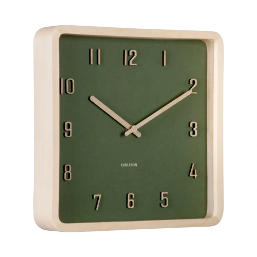 Nervadura Square Clock Dark Green by Karlsson