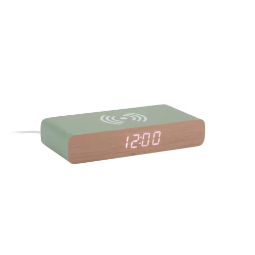 Retro Flat LED Alarm Clock Jungle Green by Karlsson