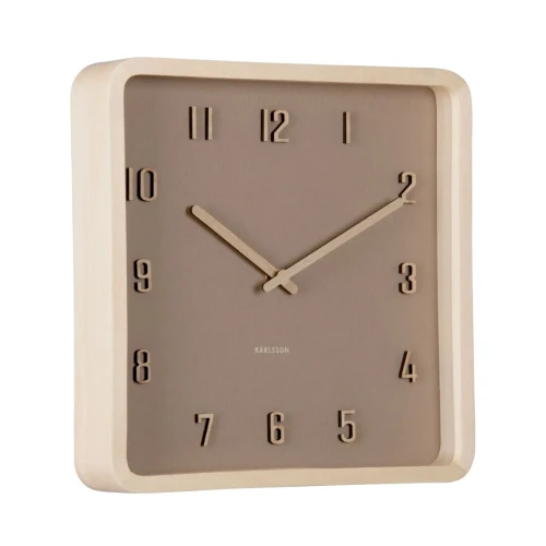 Nervadura Square Clock Soft Brown by Karlsson