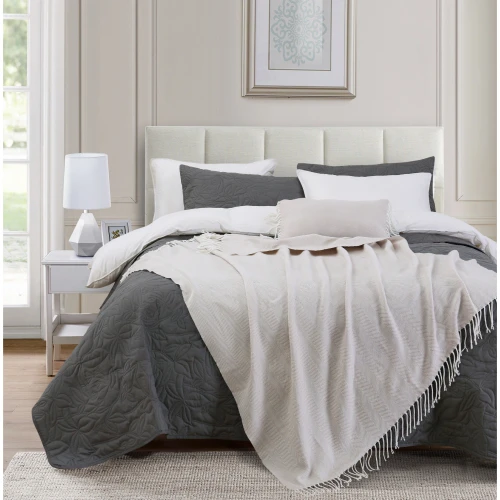 Chevron Throw by Top Drawer - Beige