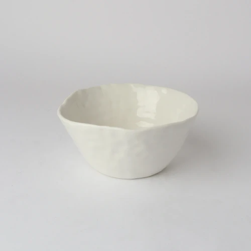 Terracotta Fine White Bowl by Le Forge