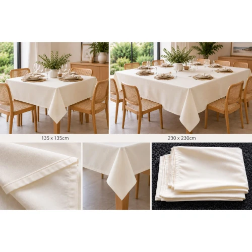 Commecial Tablecloth Vistex Plain Cream