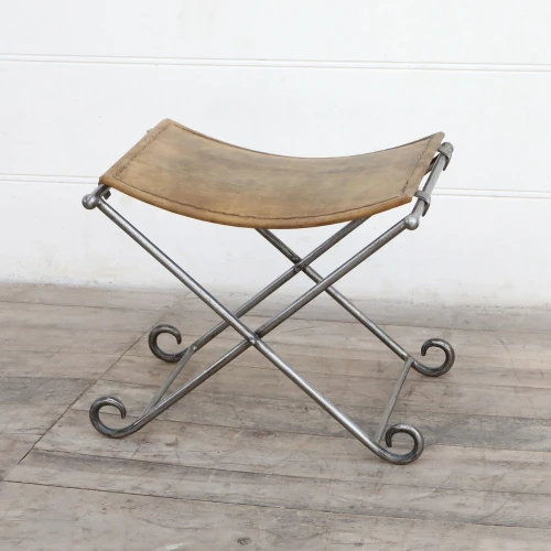 Hunter Leather - Logan Folding Stool by Backyard