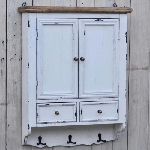 Wall Organizer Distressed White by Backyard