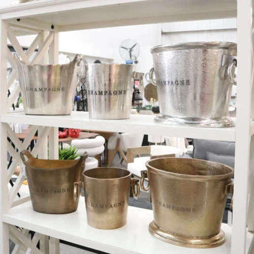 Aluminium Round Champagne Bucket by Le Forge