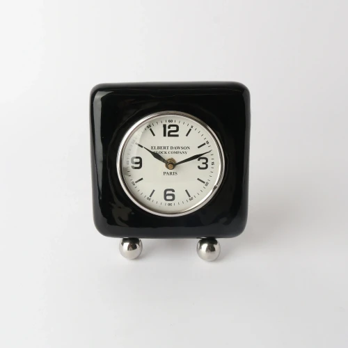 Black Gloss Classic Clock by Le Forge
