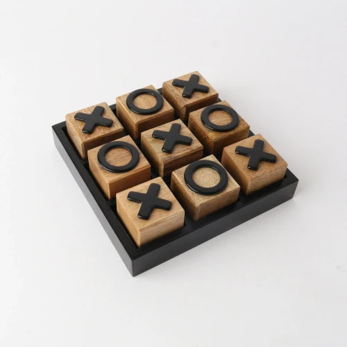 Natural Black Tic Tac Toe by Le Forge - 15x15cm