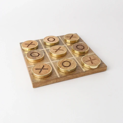 Black Brass Tic Tac Toe by Le Forge - 19x19cm
