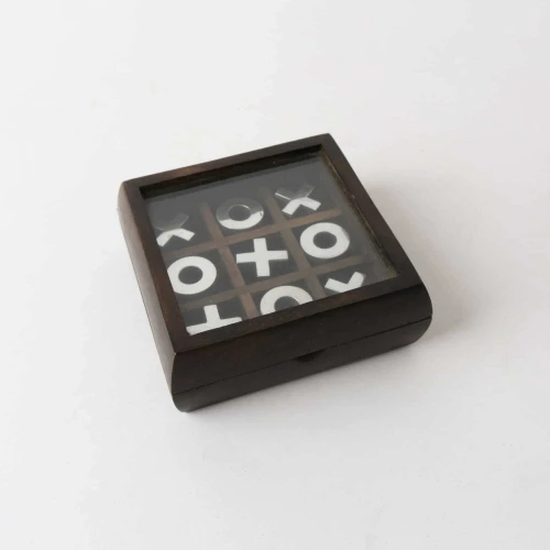 Black & Nickel Tic Tac Toe Box by Le Forge - 10cm
