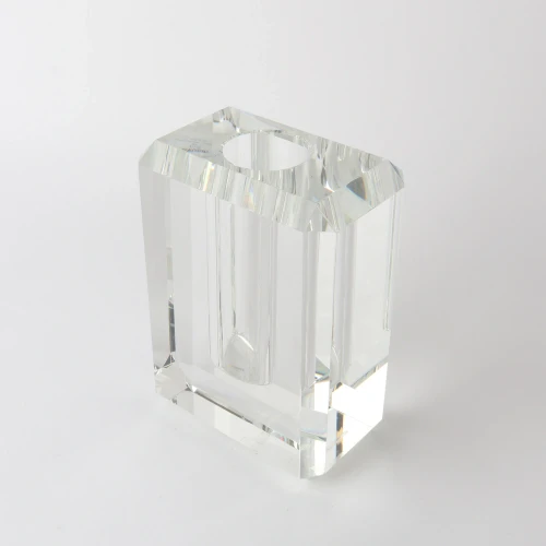 Clear Crystal Cut Vase by Le Forge