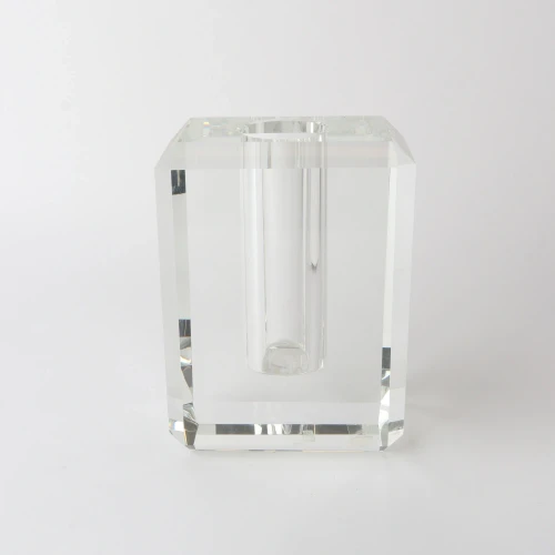 Clear Crystal Cut Vase by Le Forge