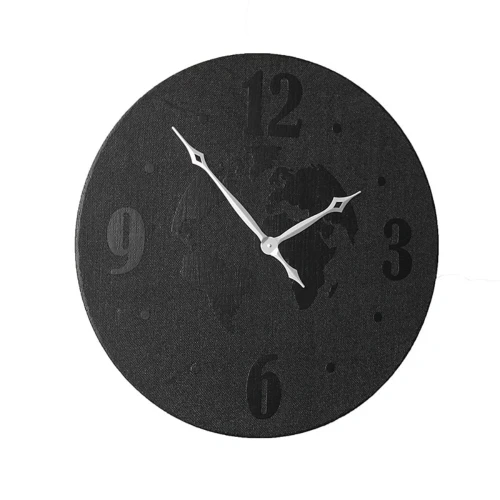 Paco Globe Black Clock by Le Forge - 80cm