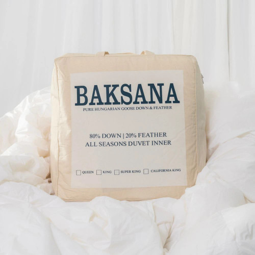 80/20 All Seasons Clip Together Hungarian Goose Down and Feather Duvet Inner by Baksana