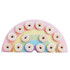 Pastel Party rainbow donut wall - a great birthday cake alternative