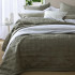 Laundered Linen Bedspread by MM Linen - Olive