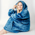 Midnight Blue Hooded Sherpa Robe by Elements