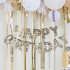 Mix It Up Gold Fringe Happy Birthday Bunting