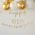 Anniversary Bunting Customisable Year Anniversary Gold