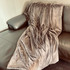 Mocha Faux Fur Throw by Top Drawer