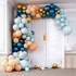 Balloon Arch Large Greens & Gold Chrome