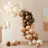 Balloon Arch Taupe, Brown & Peach