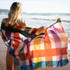 Rainbow Gingham Beach Sarong by One Hour North