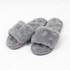 Grey Cherry Plush Slippers by Honeydew