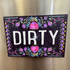 Dishwasher Magnet - Floral by Natural Life - Dirty Dishes side