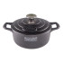 Round Casserole Matt Black by La Cuisine