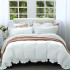 Ruffle White Duvet Set with Hana Rose Quilt by MM Linen