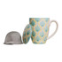Mug w/ Lid Strainer Lotus Blue by Tranquillo