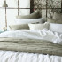 Laundered Linen Bedspread by MM Linen - White