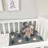 Blue Stars Baby Blanket Grey