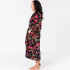 Paradise Black Velvet Kimono Robe
