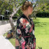 Fleur Kimono Robe Black