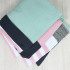 Knitted Pink and Aqua Stripe Throw
