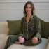 Greenstone Bamboo Viscose Women's PJs Long Sleeve & Pant Sleep Set By Calma Sleeps