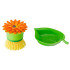 Flower Power Palm Dish Brush With Holder Orange by Vigar
