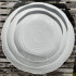 White Melamine Large Round Texture Platter by Bella Tavolo