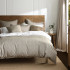 Close up of Hedge Duvet Natural Cover Set by MM Linen