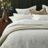 close up Hawthorne ivory Bedspread Set by MM Linen