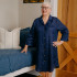 Linen Navy Nightshirt by MM Linen