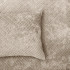 Archie Cross Stitch Velvet Coverlet Set - Nude